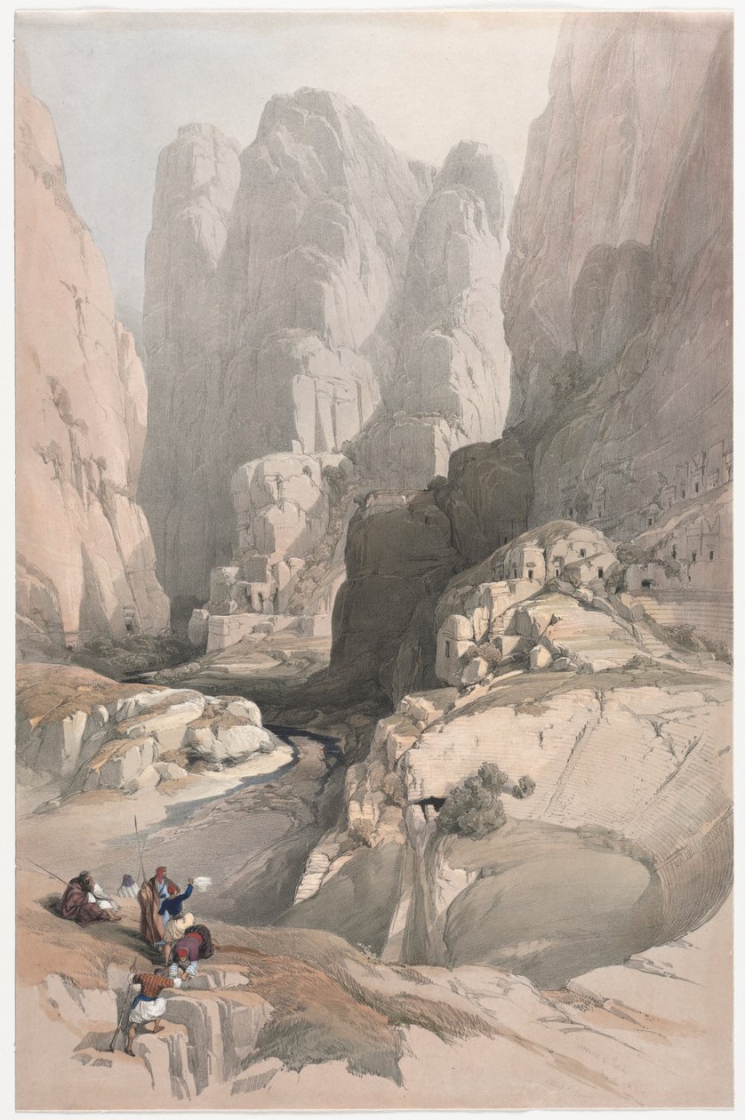Entrada a Petra, el Teatro de David Roberts