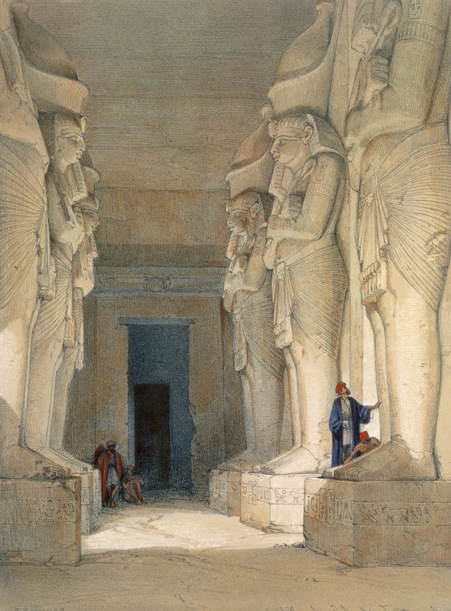 Templo excavado de Gyrshe, Nubia, siglo XIX de David Roberts