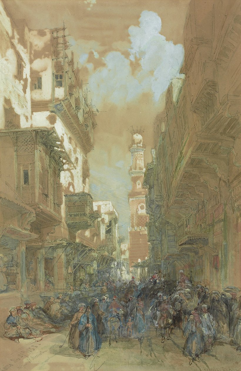 Mezquita El Mooristan, El Cairo, Egipto, 1838 de David Roberts