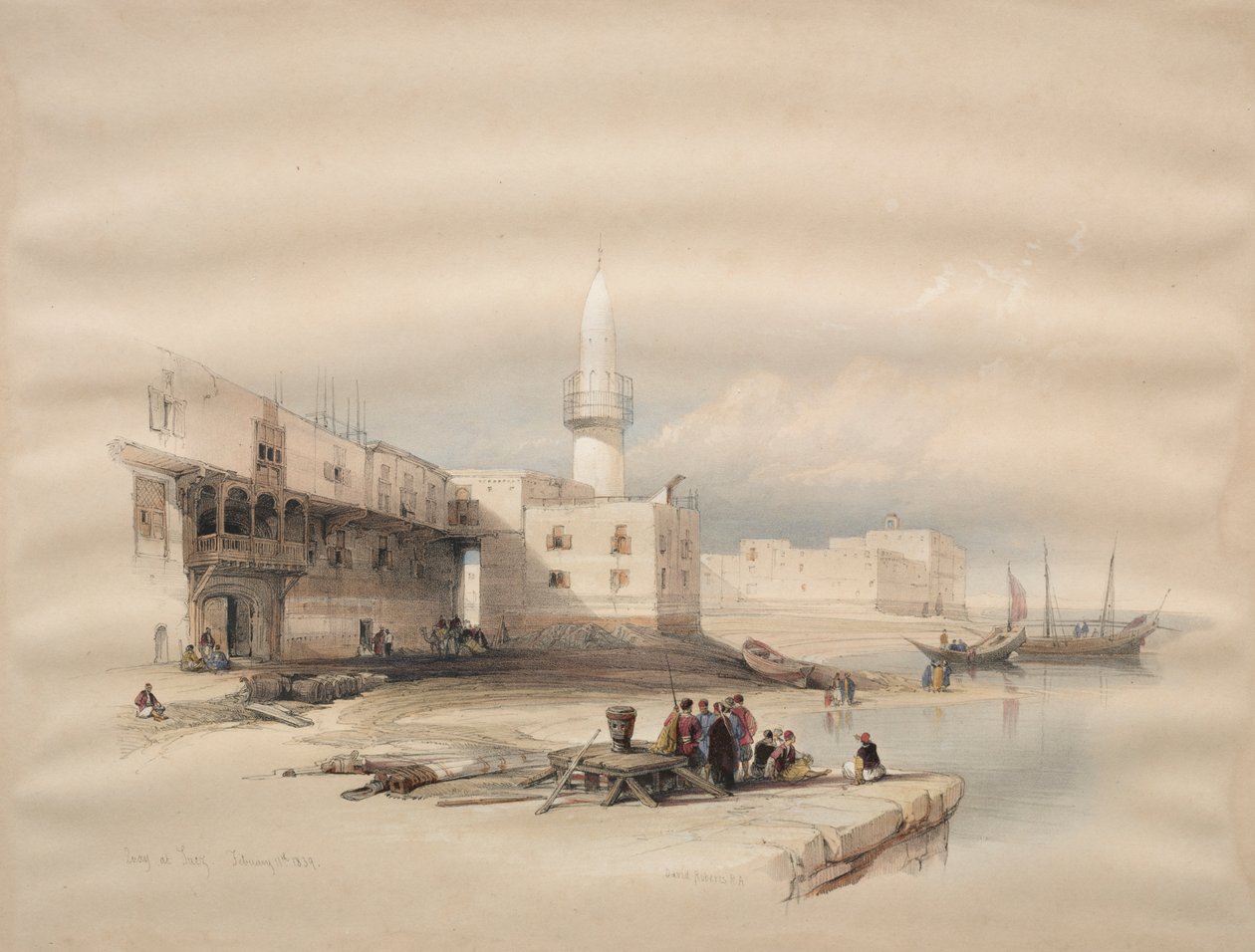 Muelle en Suez de David Roberts