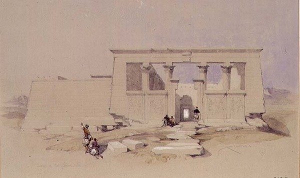 Templo en Wady Dabod, Nubia 1849 de David Roberts