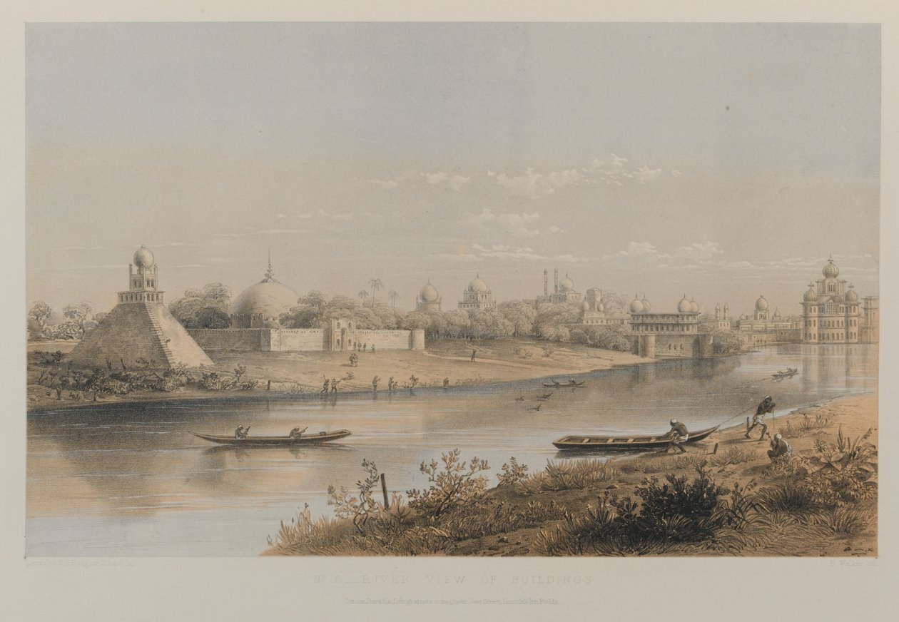 Vista de los edificios del río de David Scott Lieutenant Colonel (after) Dodgson