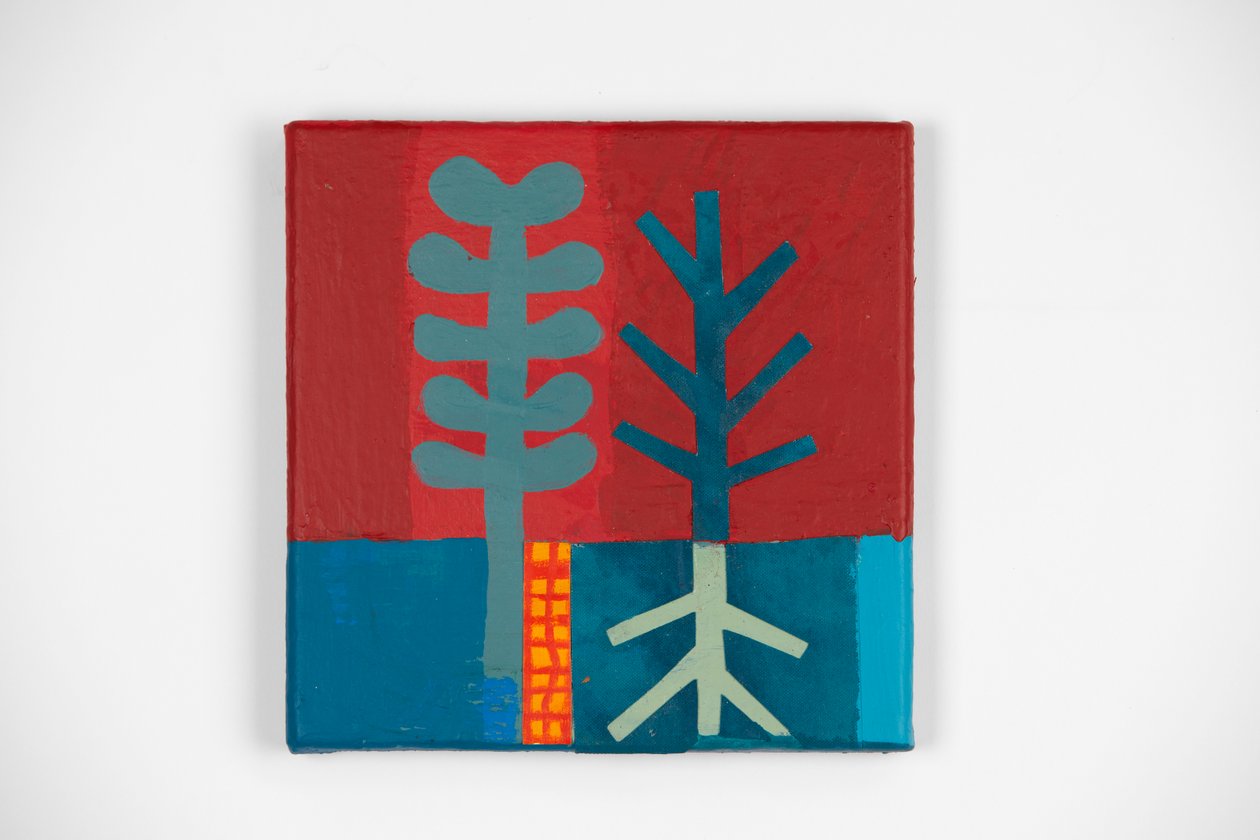 Wild Fire, 2021 (pintura y collage) de David Shillinglaw