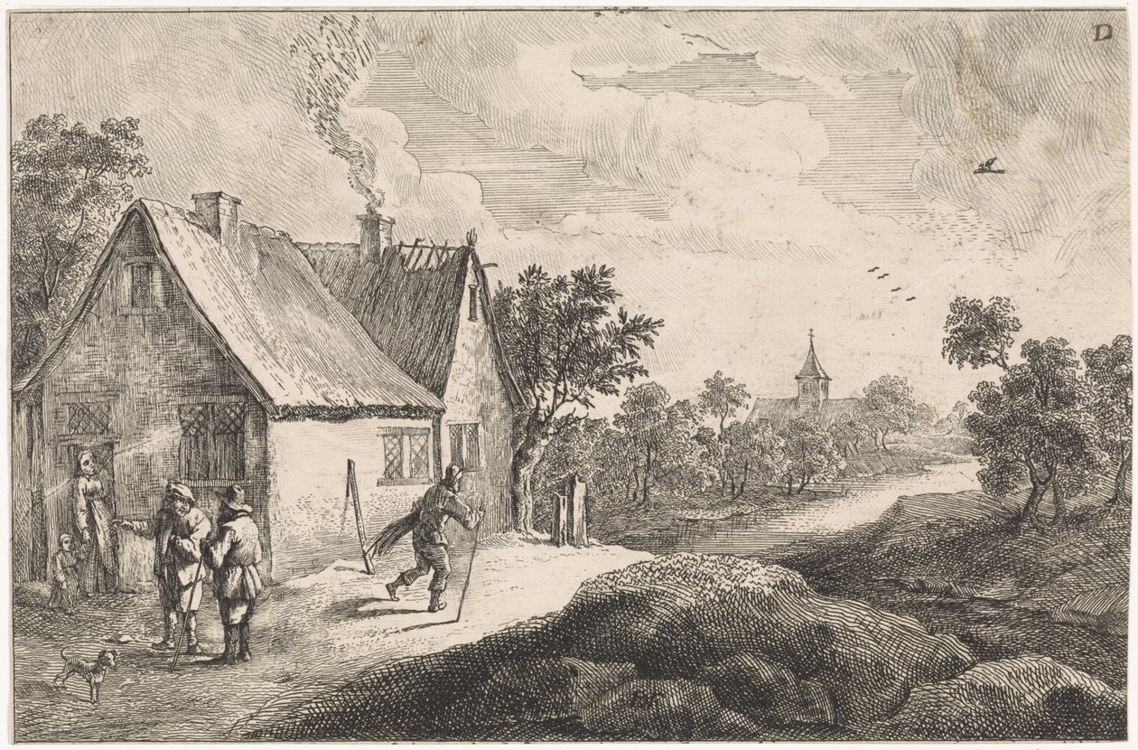 Aldea campesina con figuras de David Teniers (II)