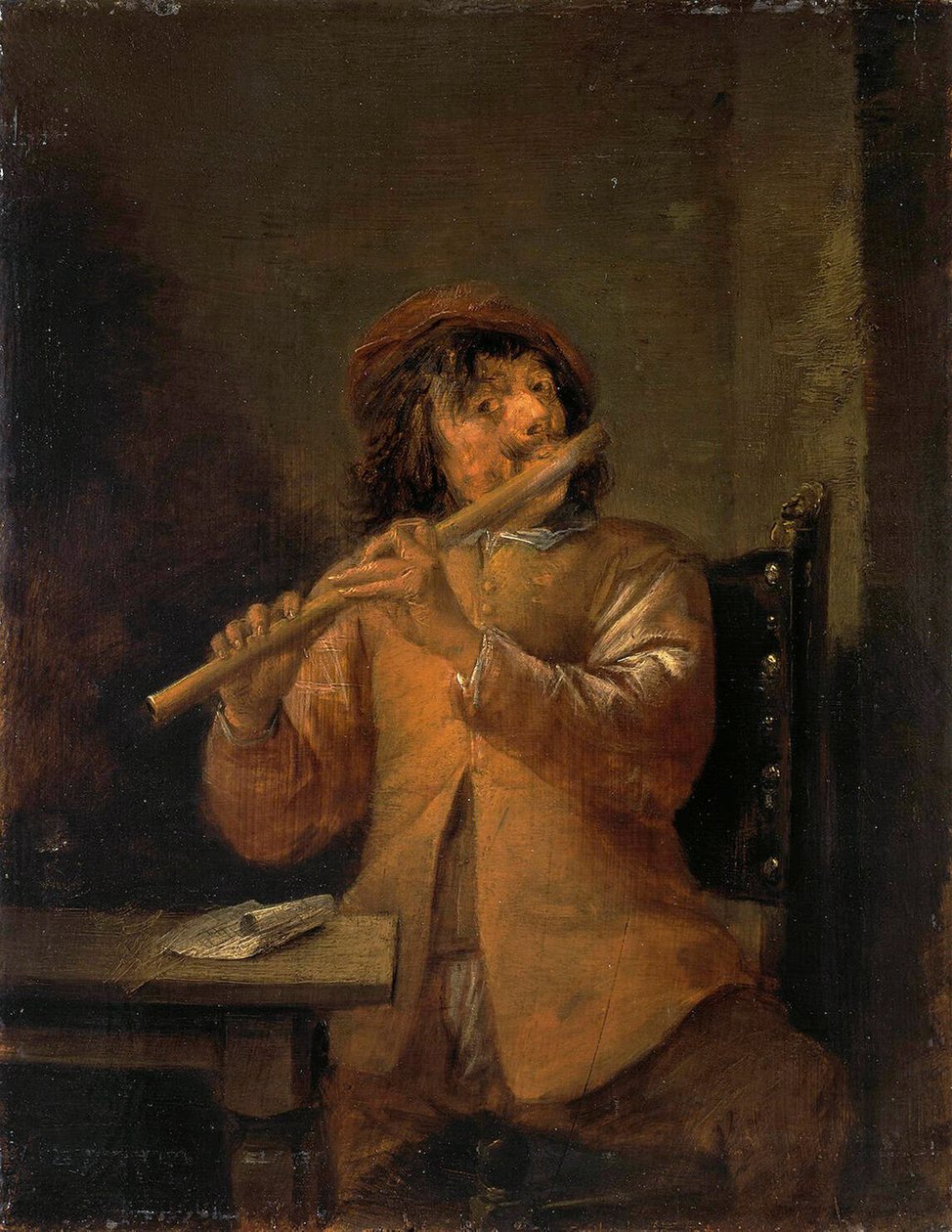 Flautista de David Teniers the Younger