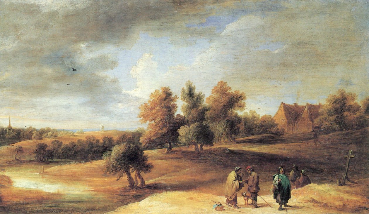 Paisaje con gitanos de David Teniers the Younger