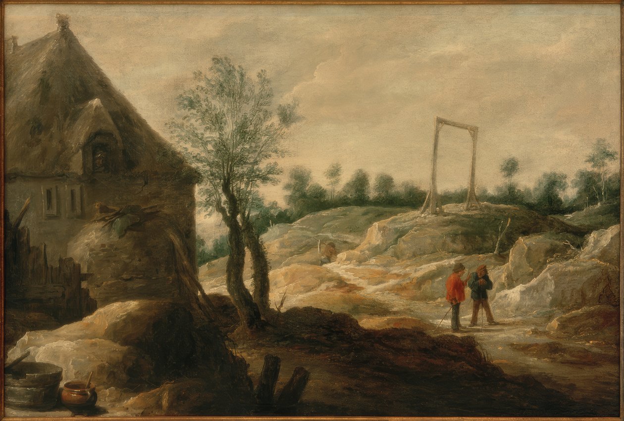 Paisaje con casa de campo de David Teniers the Younger