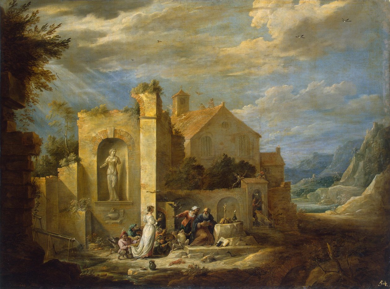 Tentación de San Antonio de David Teniers the Younger