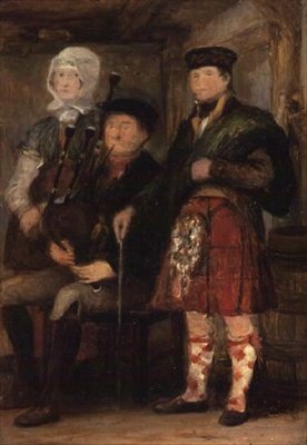 Interior de las tierras altas con un gaitero de David Wilkie