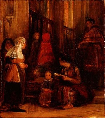 Siete Figuras en una Iglesia de David Wilkie