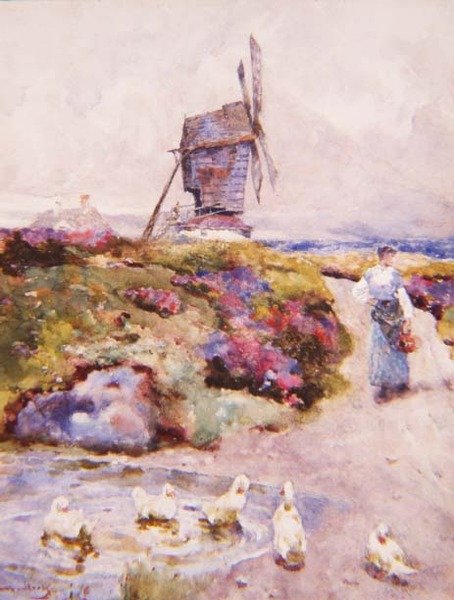 El molino en el común, Houghton, Huntingdonshire de David Woodlock