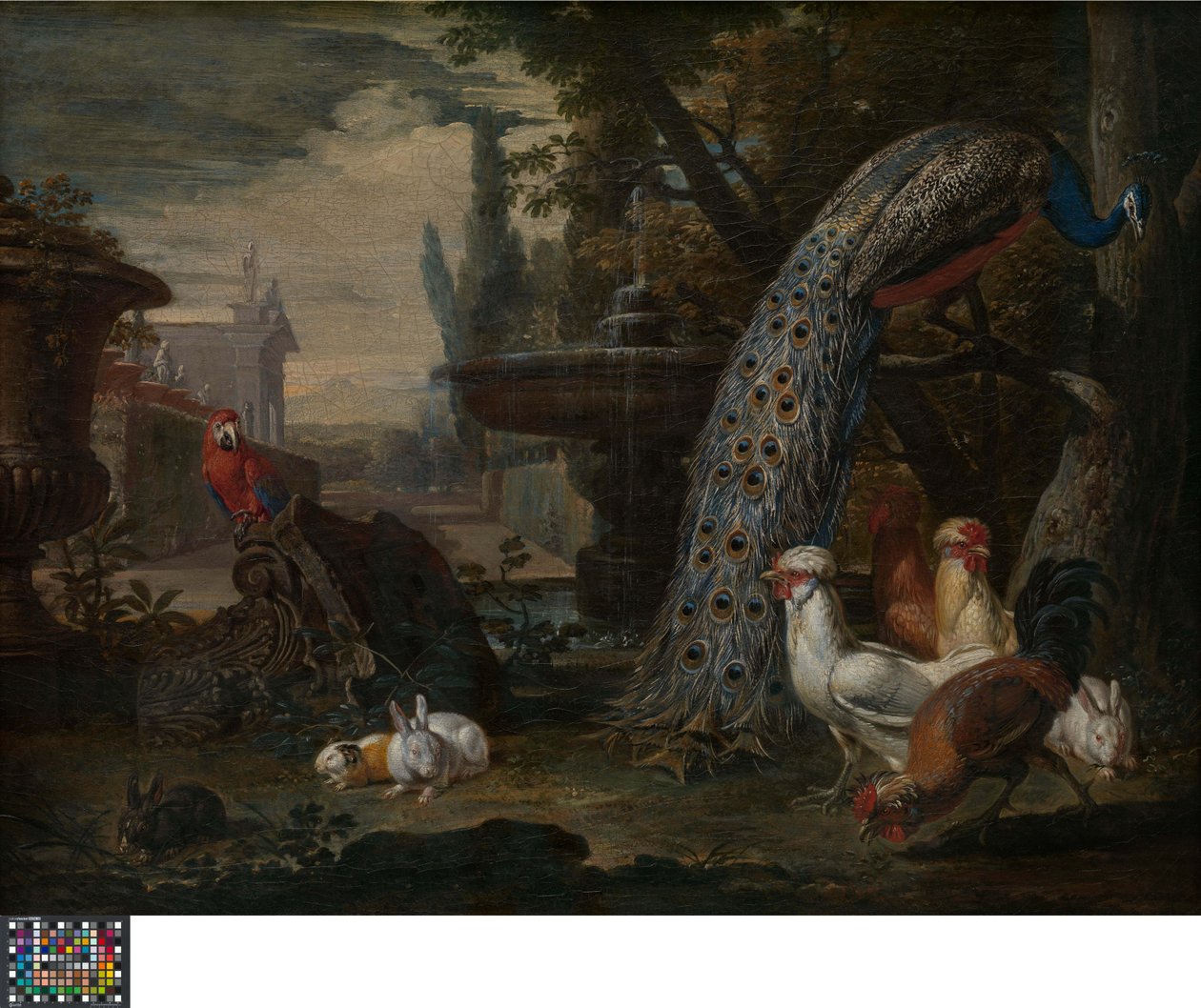 Animales en un jardín de David de Coninck