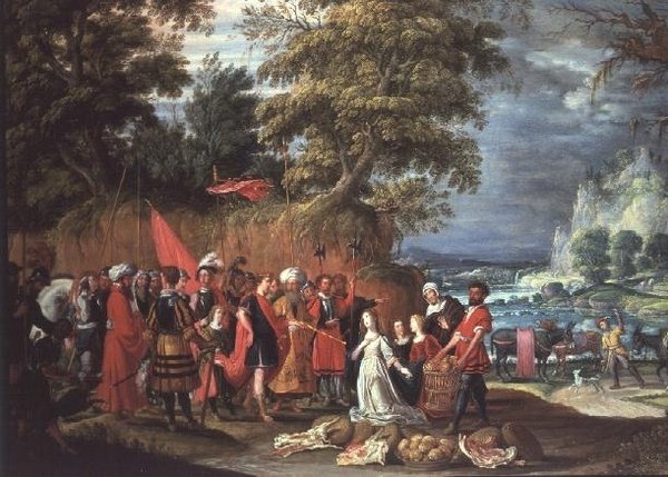 La ofrenda de Abigail de David the Elder Teniers