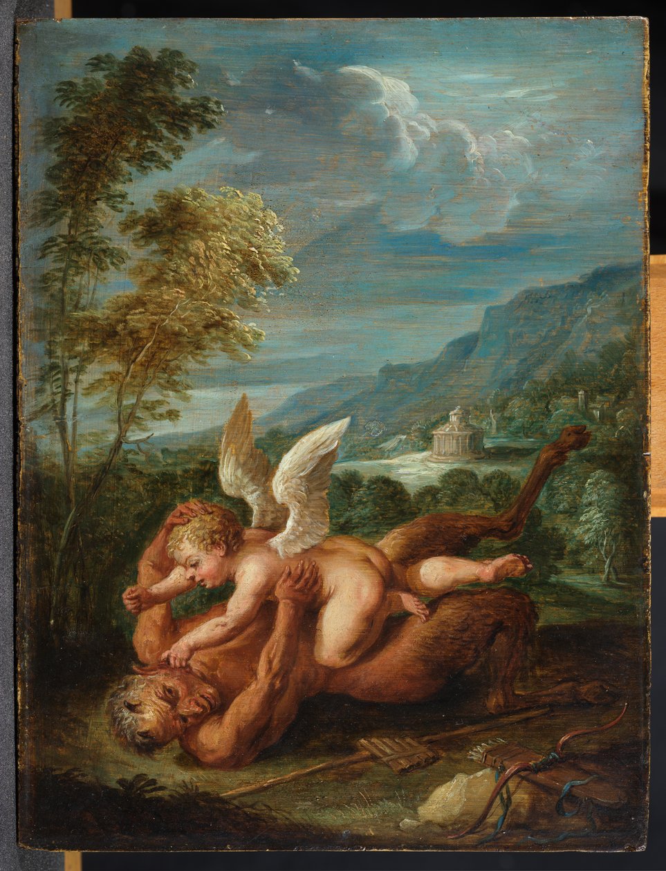 Cupido venciendo a Pan de David Teniers the Younger