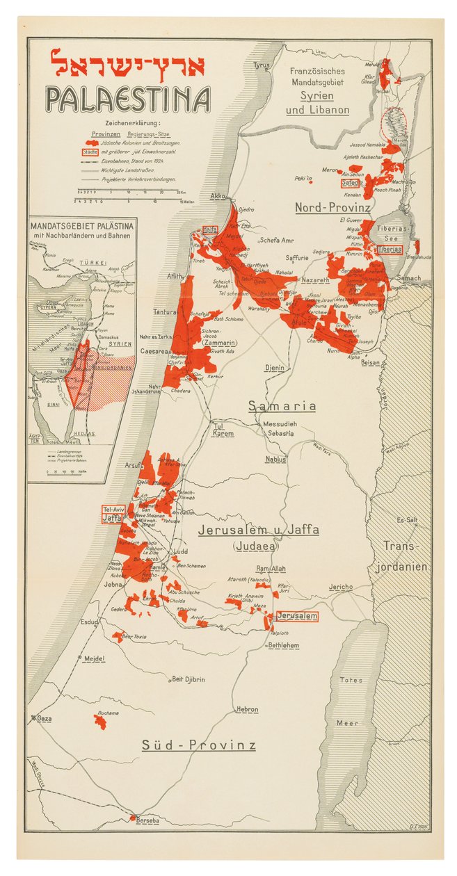 Mapa de Palestina de Davis Trietsch