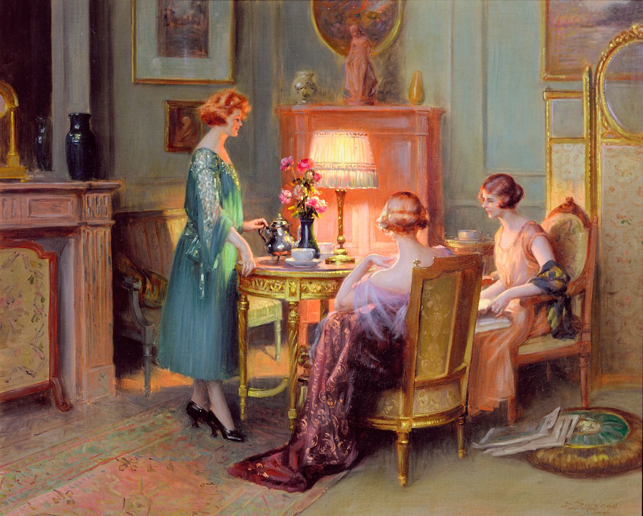 Té a la luz de la lámpara de Delphin Enjolras