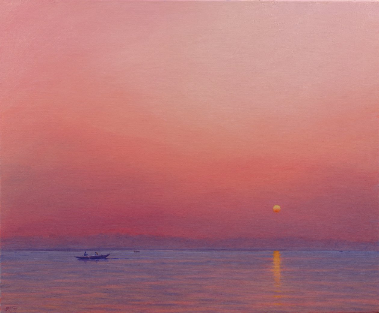 Amanecer rosado en el Ganges de Derek Hare