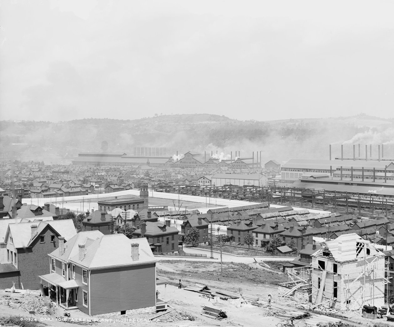 Planta de Acero Carnegie, Homestead, Pensilvania, c.1905 de Detroit Publishing Co.