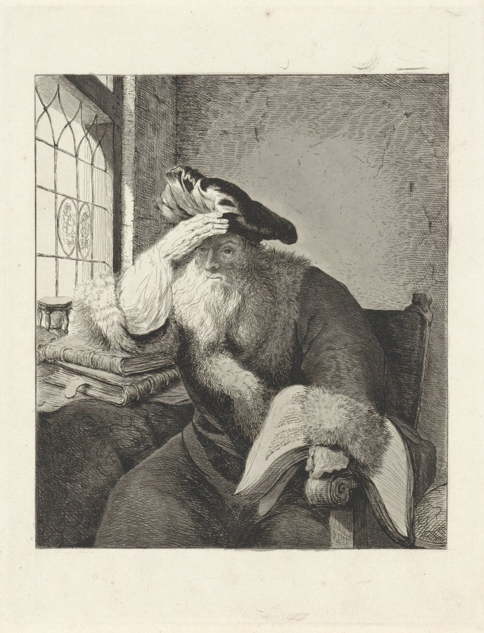 Viejo en la ventana de Diederik Jan Singendonck