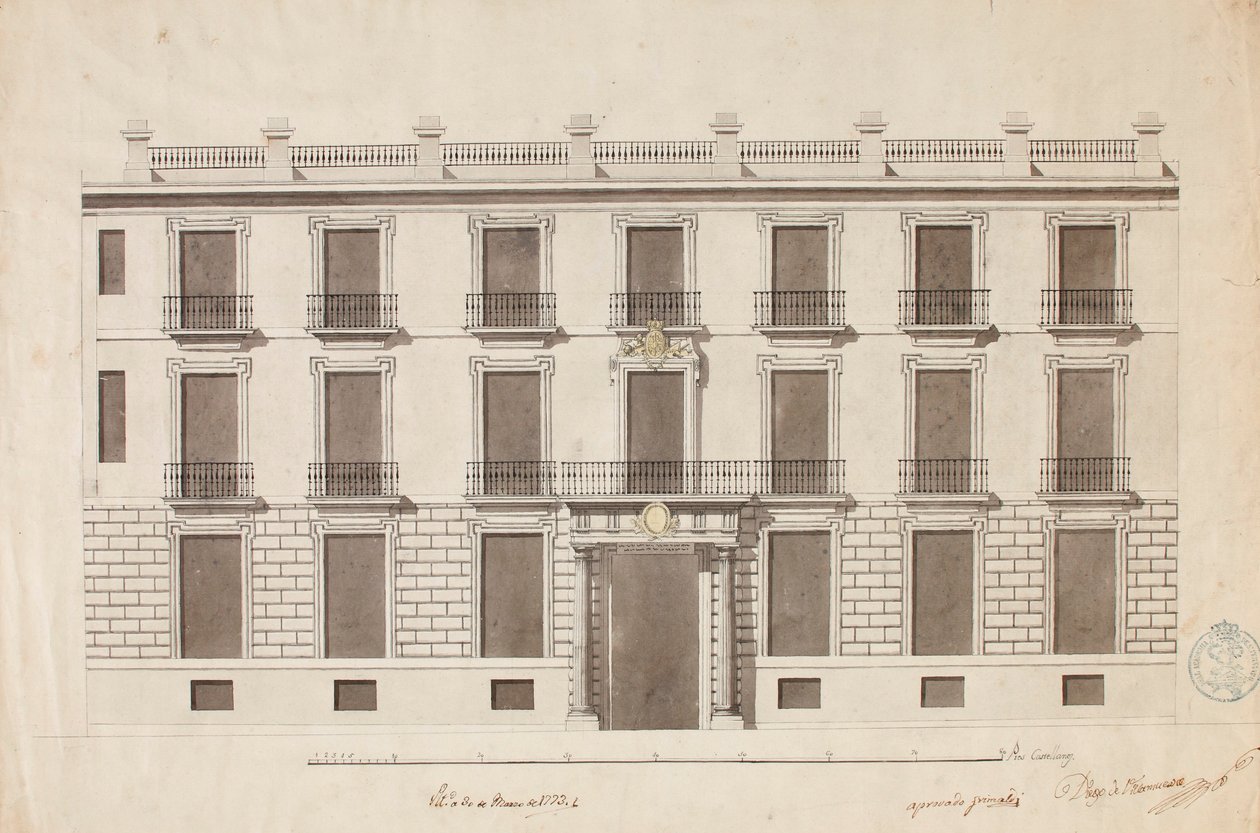 Fachada de la Real Academia de Bellas Artes de San Fernando de Diego de Villanueva