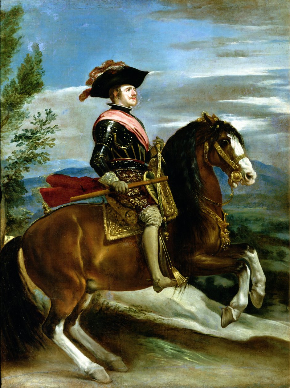 Retrato ecuestre del Rey Felipe IV de España (1605-65) de Diego Velázquez