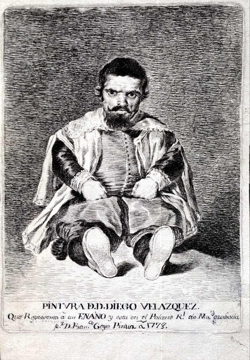 El enano, Sebastián de Morra, en la corte de Felipe IV de Diego Velázquez
