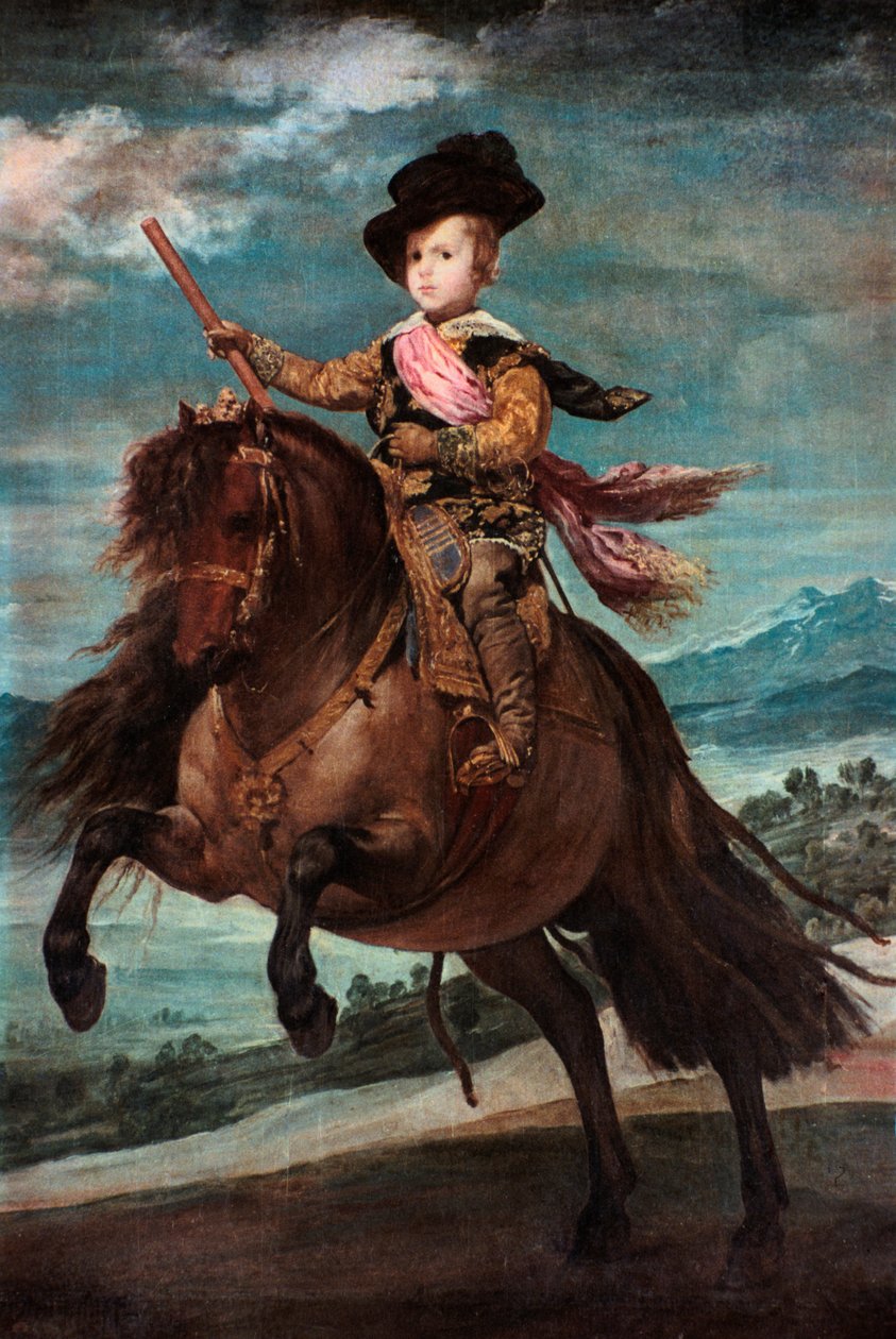 El príncipe Baltasar Carlos a caballo, 1635-36 de Diego Velázquez
