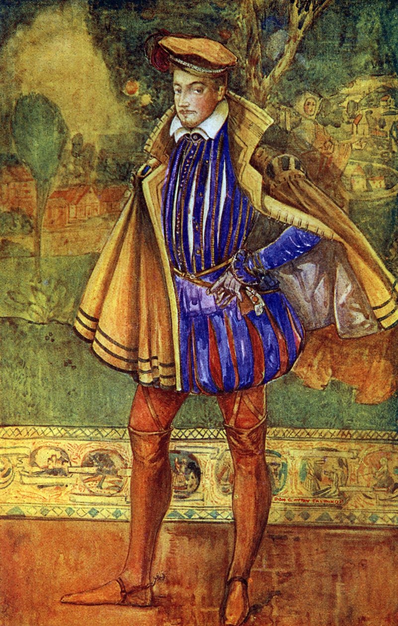 Traje de hombre en el reinado de Isabel I (1558-1603) de Dion Clayton Calthrop