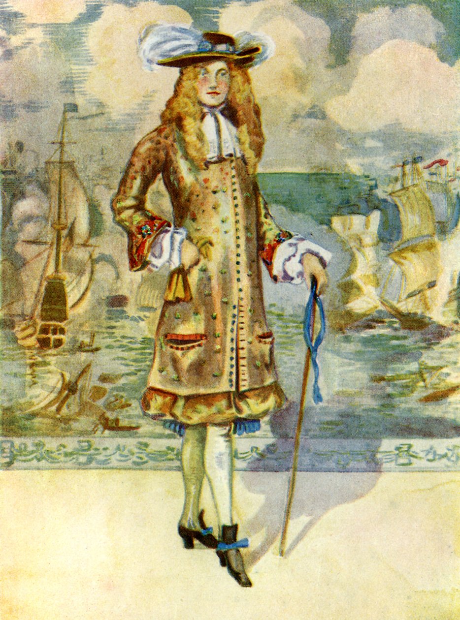 Traje de hombre en el reinado de Carlos II (1660-1685) de Dion Clayton Calthrop