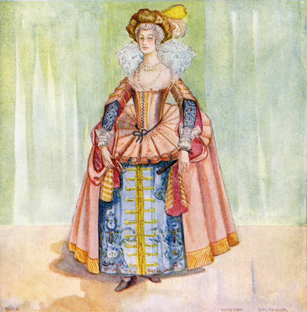 Traje de mujer en el reinado de Jacobo I (1603-1625) de Dion Clayton Calthrop