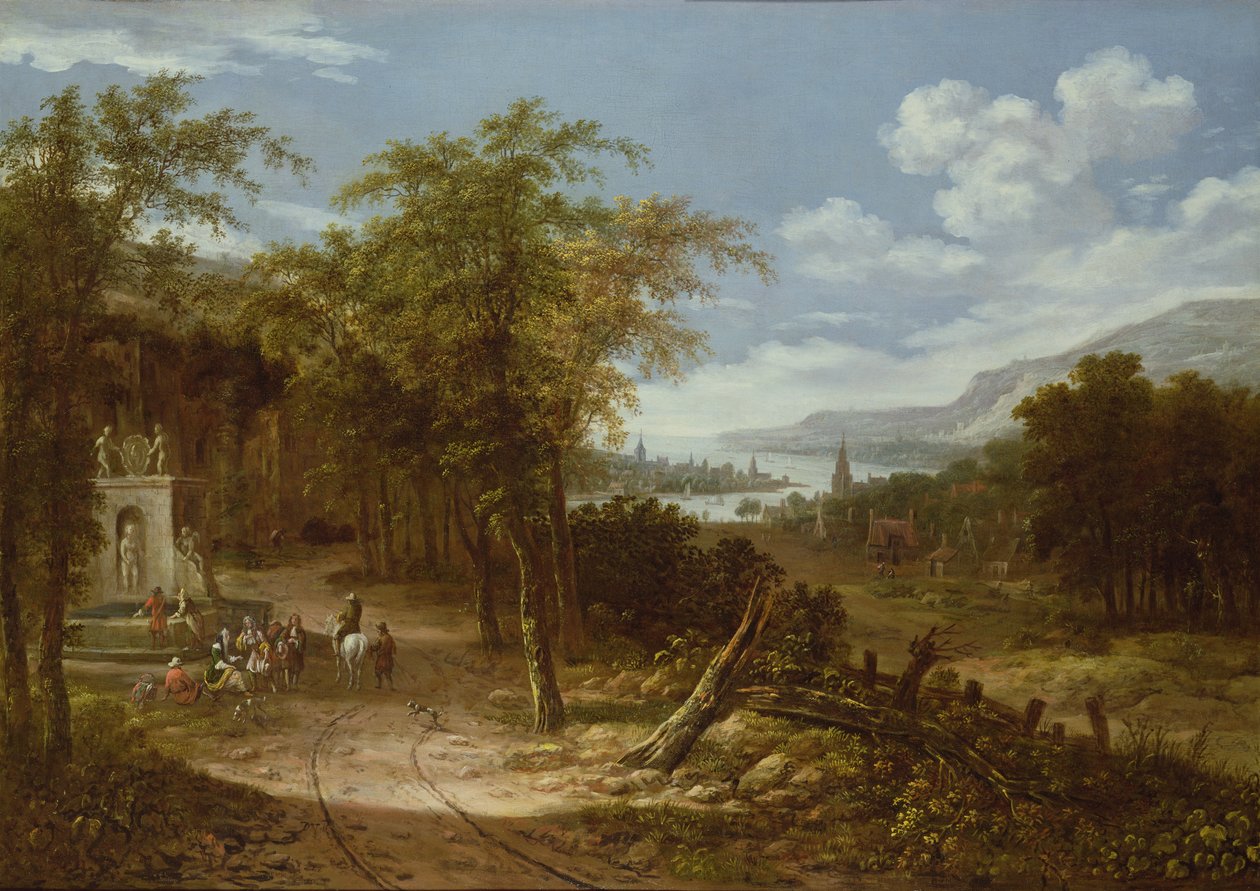 Paisaje boscoso, siglo XVIII de Dionys Verburgh