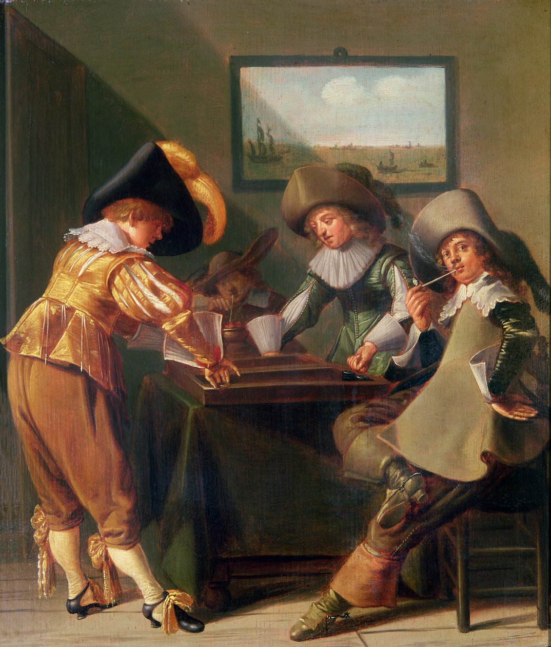 Jugadores de backgammon, siglo XVII de Dirck Hals