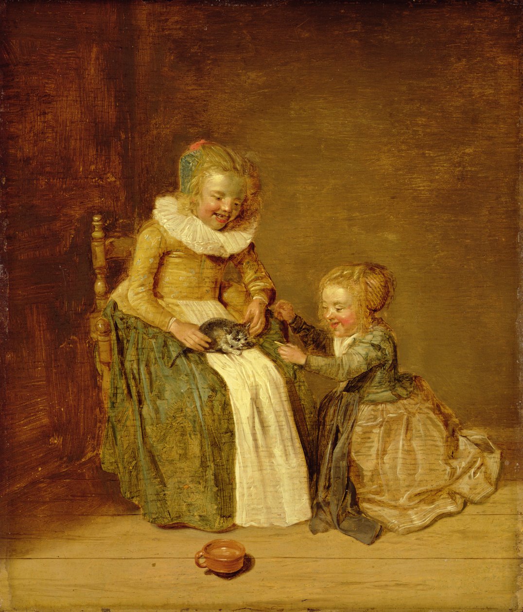 Niños con un gato, 1631 de Dirck Hals