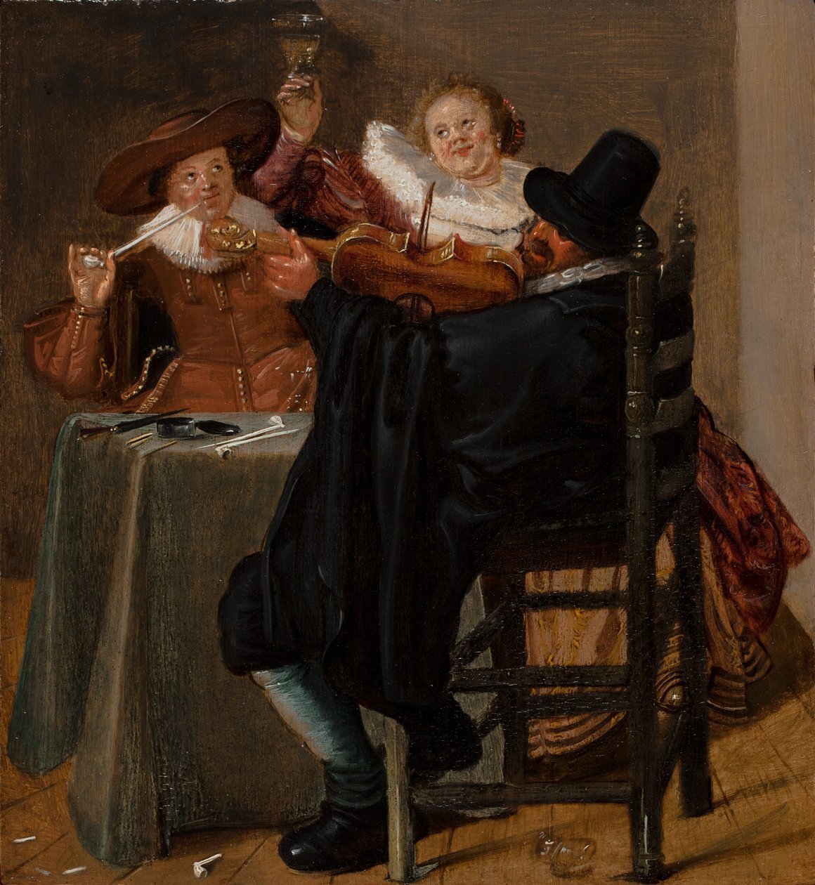 Compañía alegre con violinista de Dirck Hals