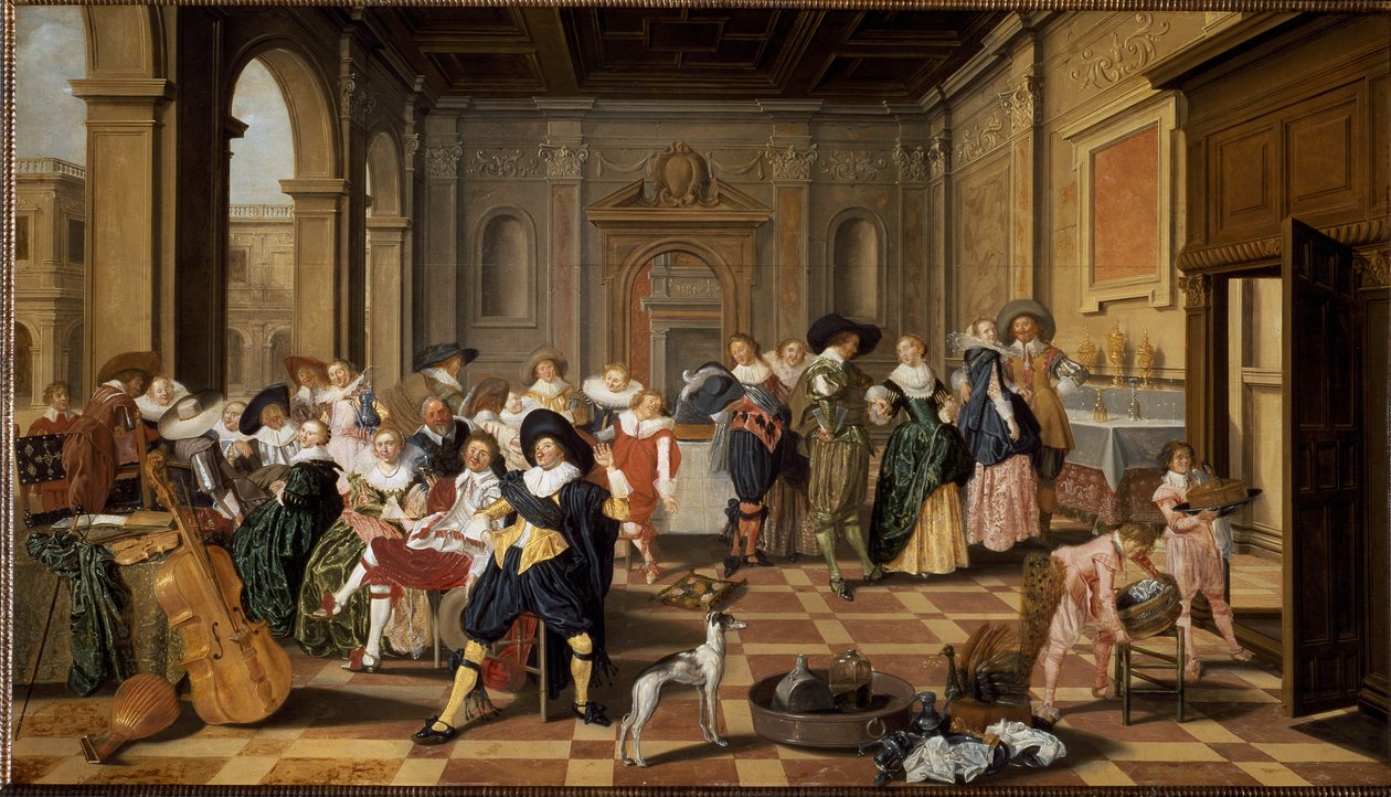 Recepción de nobles de Dirck Hals
