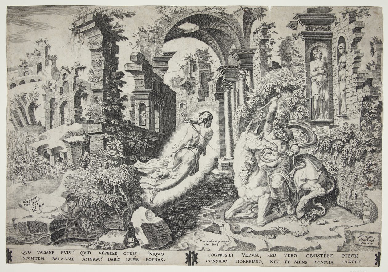 Balaam y el ángel de Dirck Volckertsz. Coornhert