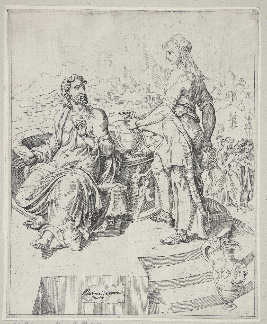 Cristo y la mujer samaritana de Dirck Volckertsz. Coornhert