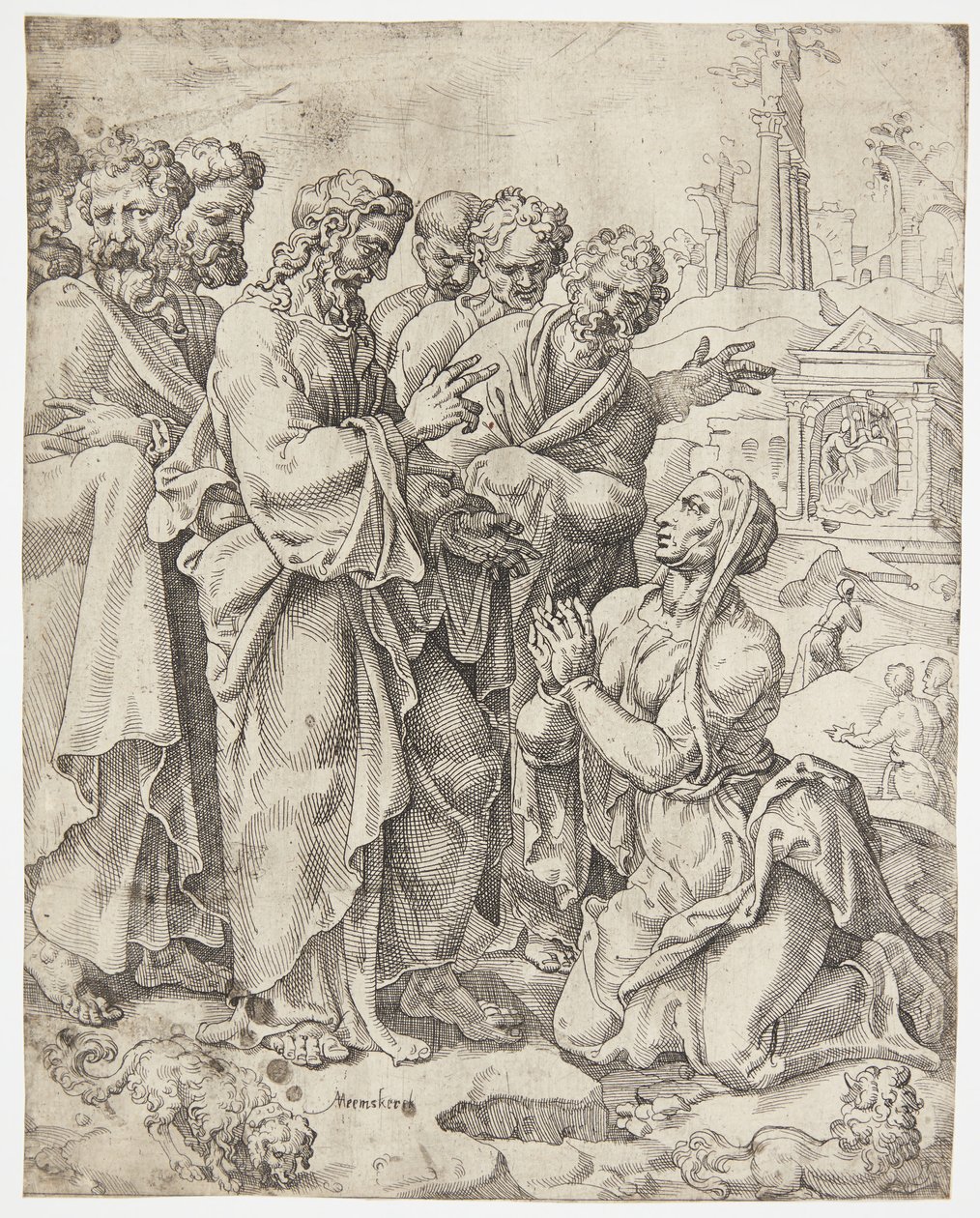 Cristo y la mujer samaritana de Dirck Volckertsz. Coornhert