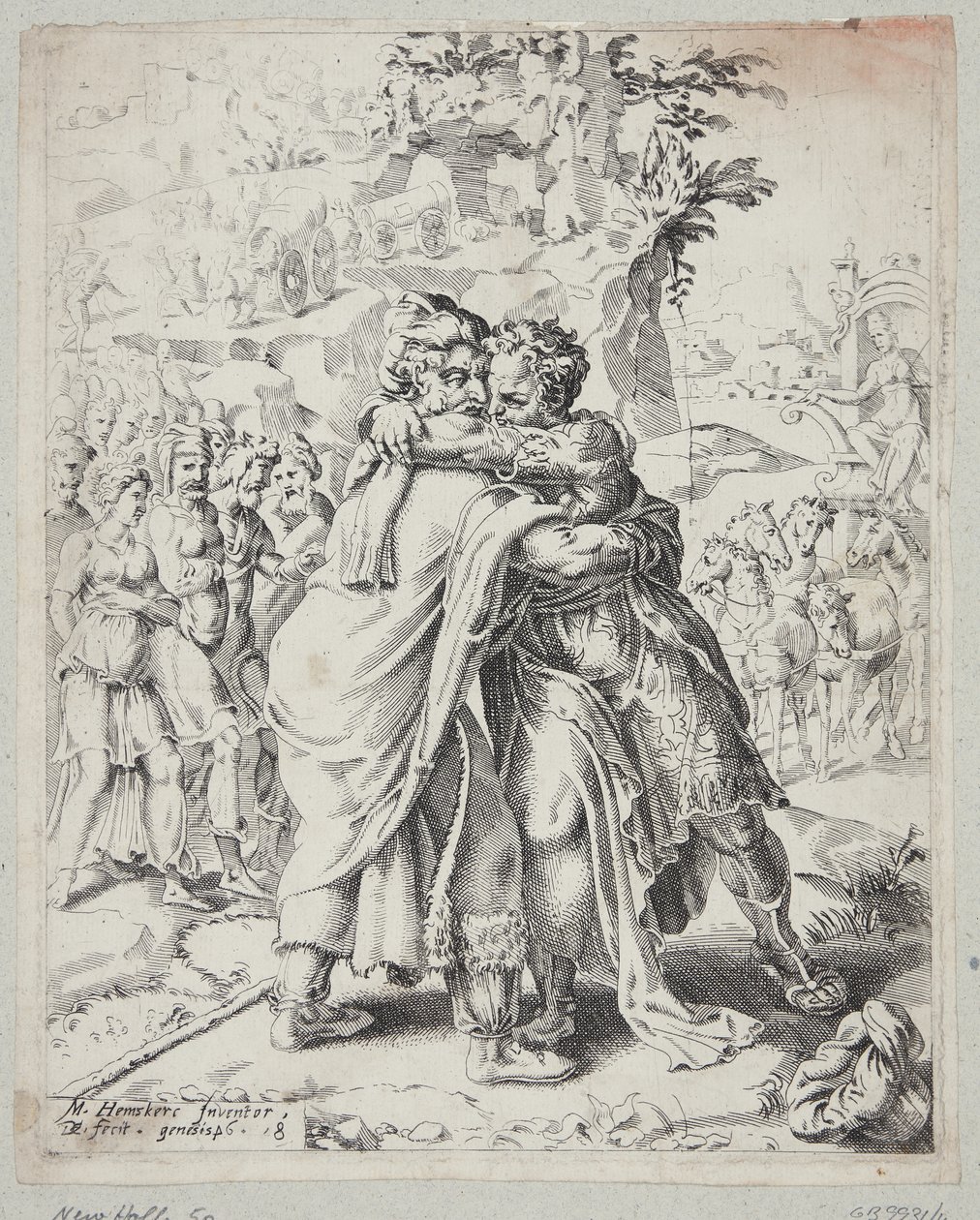 José abrazando a su padre de Dirck Volckertsz. Coornhert