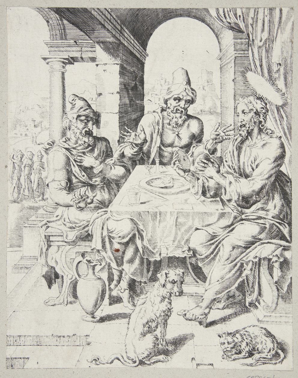 La cena en Emaús de Dirck Volckertsz. Coornhert