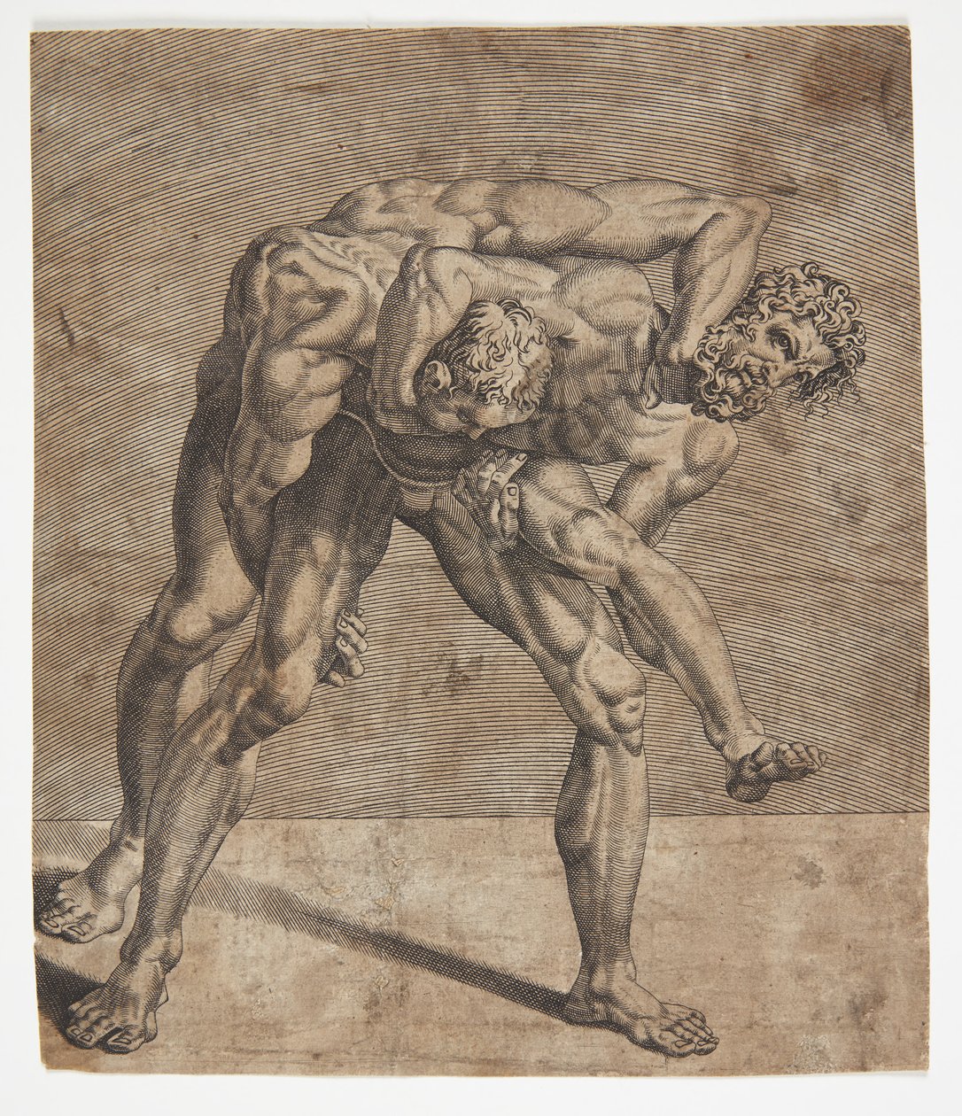 Dos luchadores de Dirck Volckertsz. Coornhert