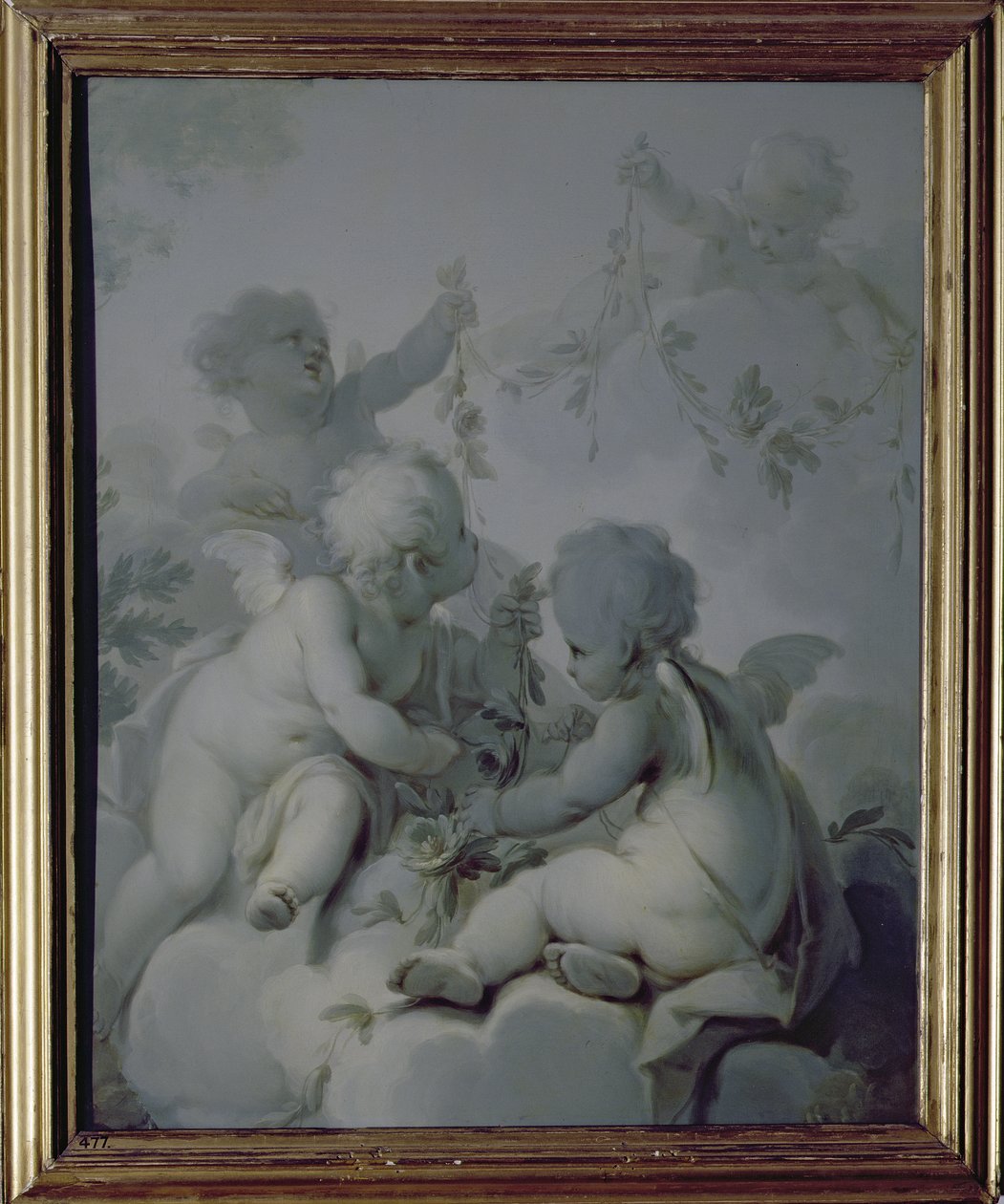 Tres Cupidos, c.1775 de Dirk van der Aa