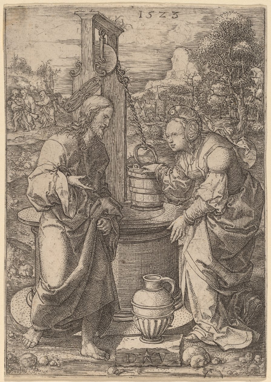 Cristo y la Mujer de Samaria de Dirk Jacobsz Vellert