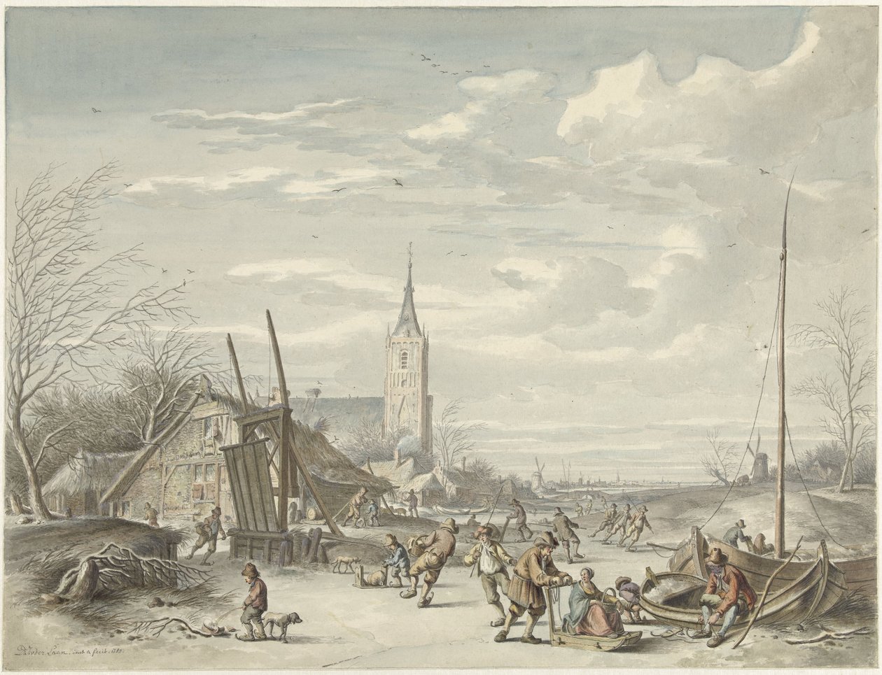 Paisaje de invierno de Dirk Jan van der Laan