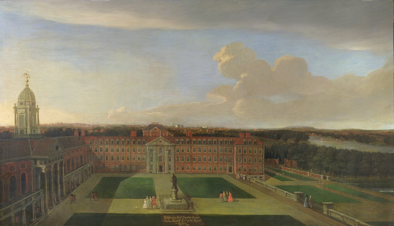 El Hospital Real, Chelsea, 1717 de Dirk Maes