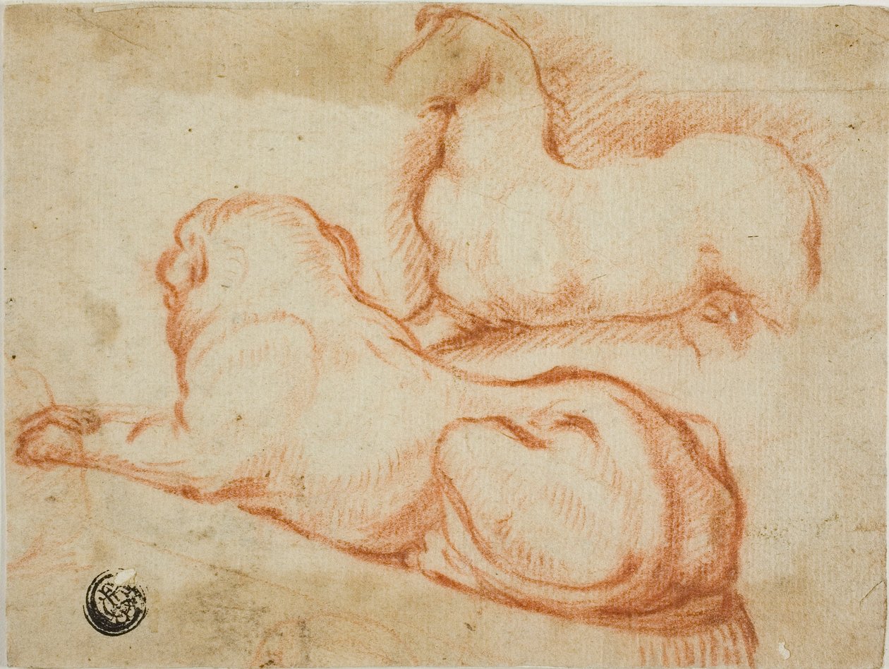 Boceto de caballo y perro de Dirk Valkenburg