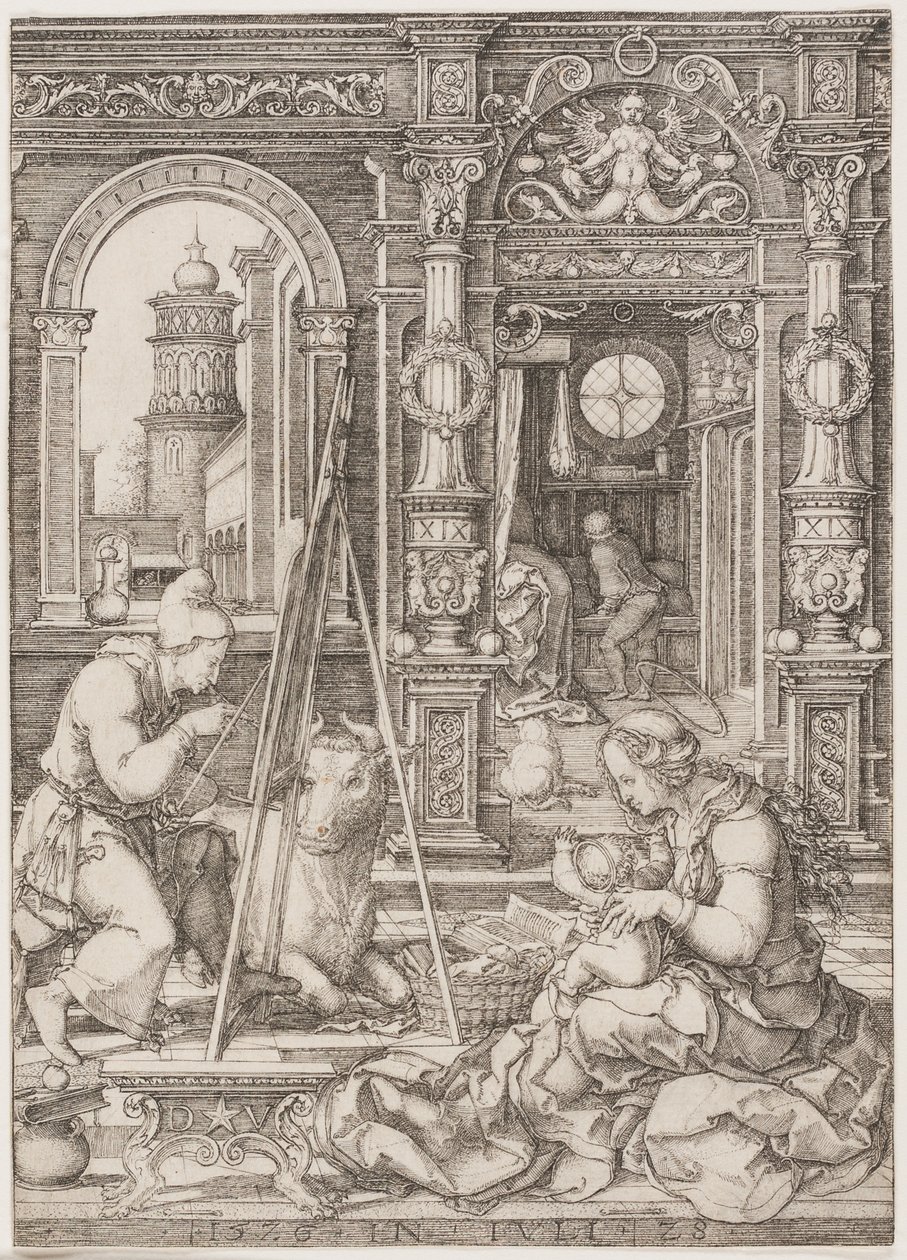 San Lucas pintando a la Virgen y el Niño de Dirk Vellert