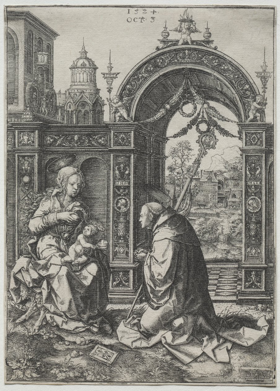 La visión de San Bernardo, 1524 de Dirk Vellert