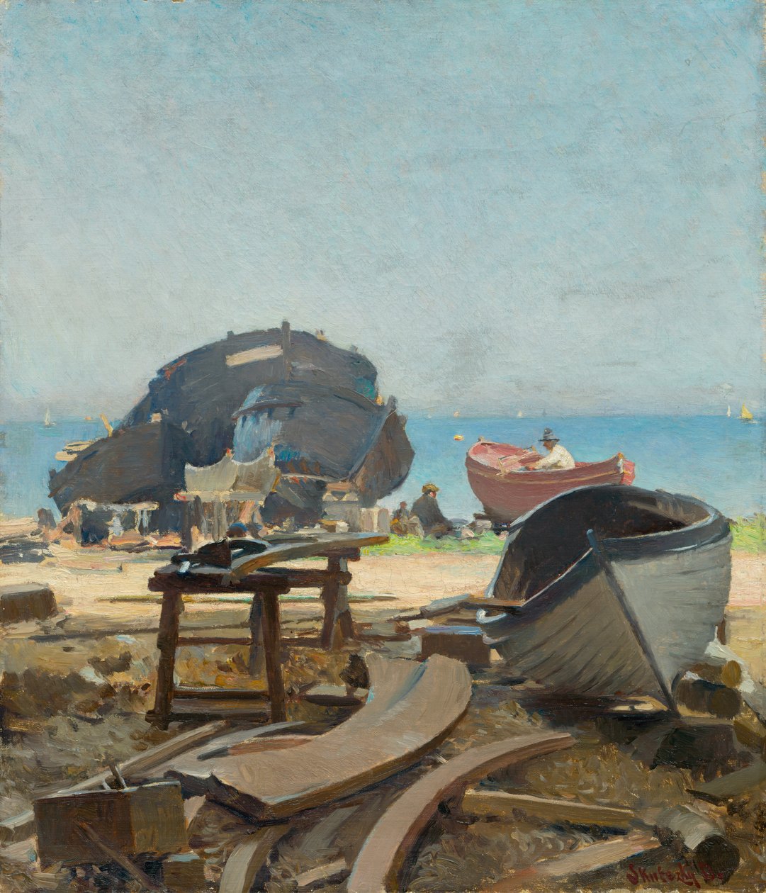Construcción de barcos de pesca. Capo d