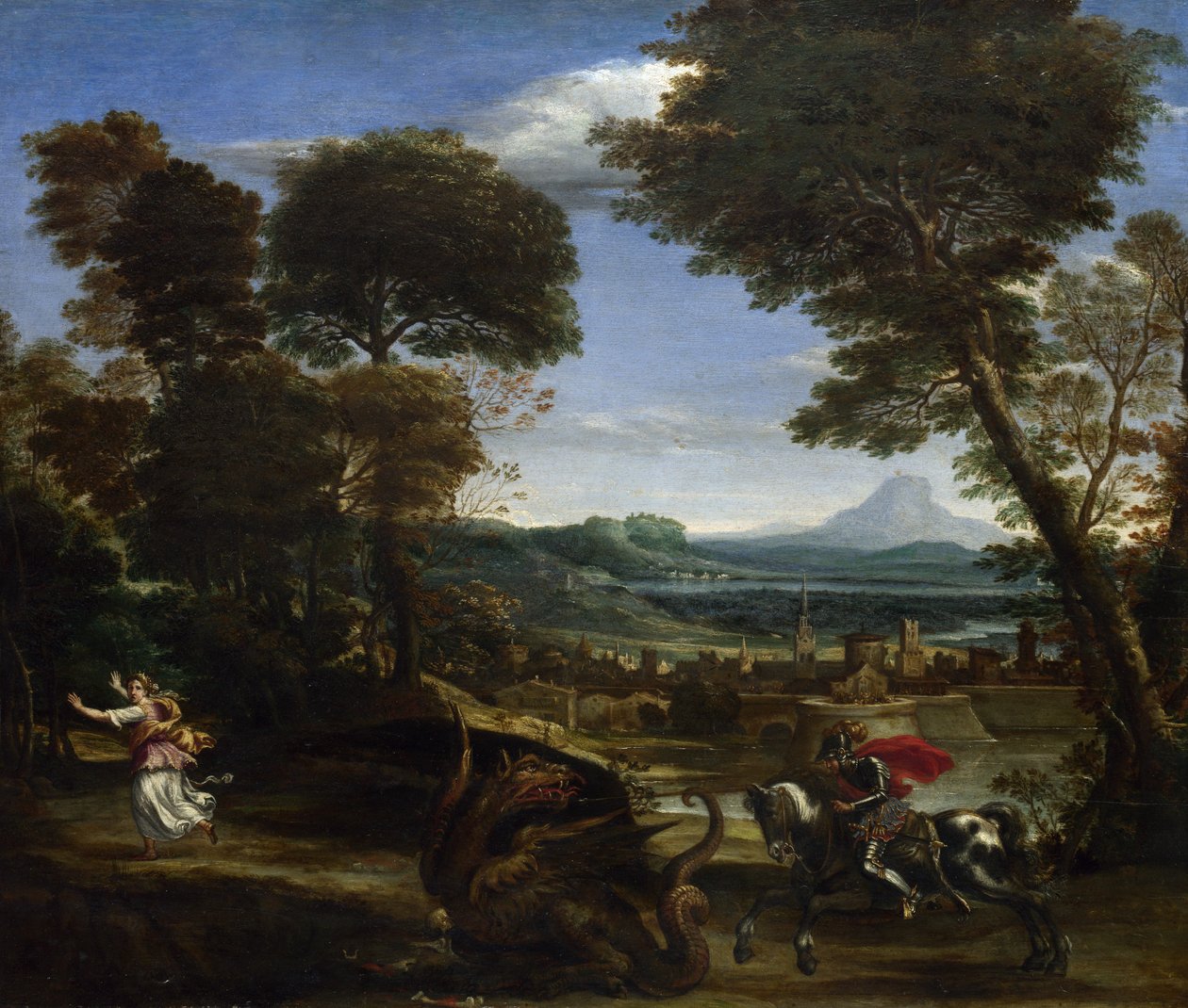 San Jorge matando al dragón de Domenichino